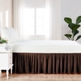 thumbnail image 3 of Home Soft Things Pleated Bed Skirt - 18" drop Length - Chocolate - King (78" x 80" + 18"), 3 of 5