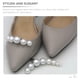 thumbnail image 2 of 1 par de clips decorativos para zapatos de perla, hebillas de perla desmontables para zapatos de mujer., 2 of 7