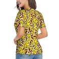 thumbnail image 3 of Vsdgher Chicken Cartoon Women Shirts V Neck Short Sleeve Tops T-Shirt Basic Tees, S to 3XLSmall, 3 of 5
