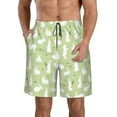 thumbnail image 2 of Uemuo Rabbit And Carrot (2) Pattern Men's Swim Trunks Hawaiian Beach Bathing Suit Swimsuits Beach Quick-Dry Shorts with Pockets-X-Large, 2 of 9