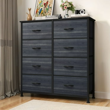 Uforic 8-Drawer Fabric Dresser, Storage Chest for Bedroom & Living Room, for Adults & Teens, Black