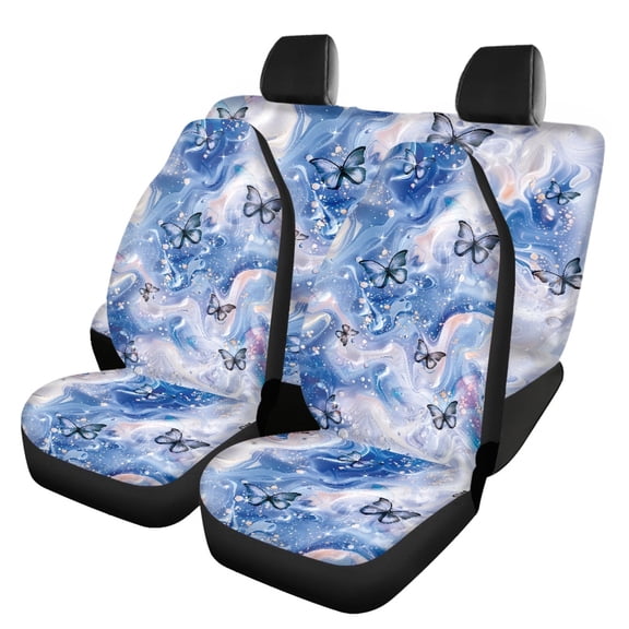 Pzuqiu Butterfly Car Seat Covers Full Backrest, for Van Seats SUV Seats Front Seats Suitable for most Cars Truck