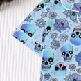 thumbnail image 5 of Elegyee Toddler Girls' Halloween Pajamas Sleepwear Short Sleeve Button Down Shirt Shorts, Blue, Size 4-5, 5 of 8