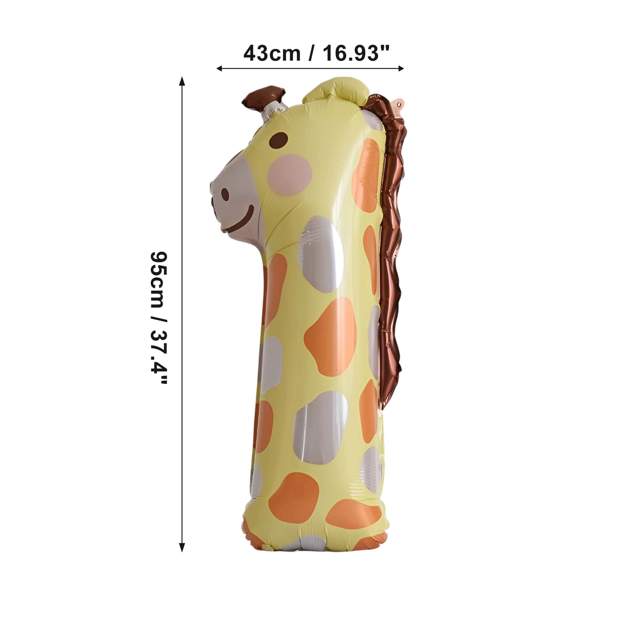 Unique Bargains Animal Print Balloon Foil Number Balloons Multicolor Number 1