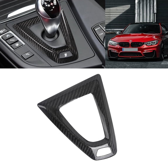 Xotic Tech Inner Gear Shifter Console Base Real Carbon Fiber Surround Molding Cover Trim w/M-DCT Transmission Compatible with BMW M2 F87 2015-2019, M3 F80 2014-2019, M4 F82/ F83 2014-2019