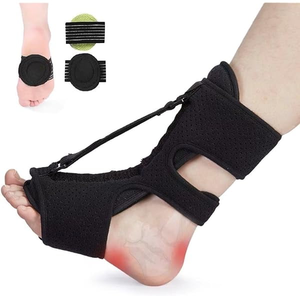 wonima44 Plantar Fasciitis Night Splint,Plantar Fasciitis Brace for Plantar Fasciitis Relief,Double Effect Plantar Fasciitis Relief, Night Splint for Heel Pain Suitable for Men and Women,Black