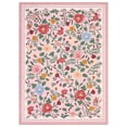 thumbnail image 1 of Ultra Soft Floral Area Rug – Washable, Non-Slip, Low Pile Carpet, mark Resistant & Non-Shedding, Modern Farmhouse Decor for Living Room, Bedroom, Nursery, Girls Room – Pink, 9x12ft (274x366cm), USA, 1 of 8