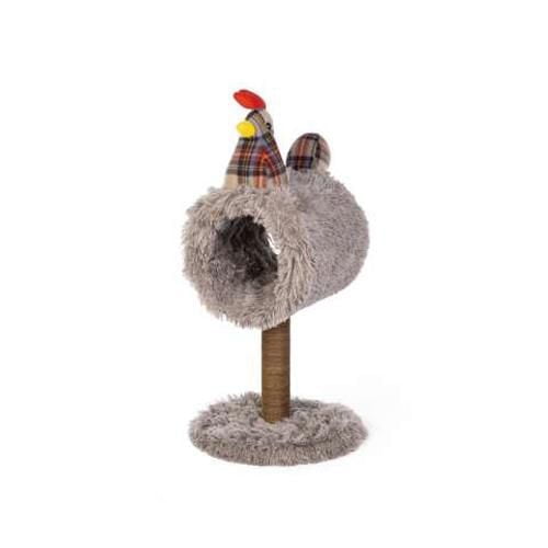Prevue Pet Cozy Chicken Cat Post With Scratching Post