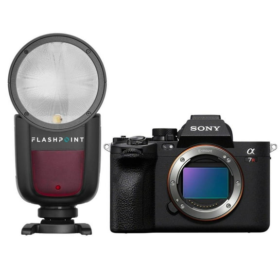 Sony Sony Alpha a7R V 61.0MP Full Frame Mirrorless Digital Interchangeable Lens Camera Body - Bundle with Zoom Li-on X R2 TTL On-Camera Round Flash Speedlight