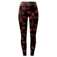 thumbnail image 4 of Outfmvch leggings for women yoga pants heart tights Legging Pants Straight Leg Yoga Leggings With Pockets Heart Love Heart Grahic workout leggings for women thermal leggings for women 3XL, 4 of 4