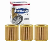 3 pc Purolator TECH TL15607 Engine Oil Filters for 11 42 7 541 827 11 42 7 566 327 11 42 7 854 445 27327 37327 47327 57327 61857327 7327 84327 CF5607 CH10075 COC10075 G7327 HU 816 x LF634 M5607 M969