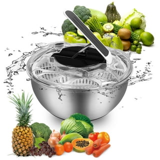 Mainstays 4qt Salad Spinner Vegetable Dryer, Green Glaze Colour