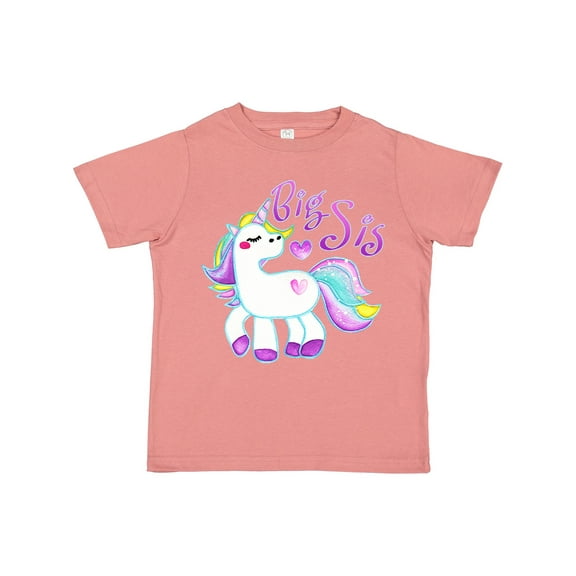 Inktastic Big Sis Unicorn Girls Toddler T-Shirt