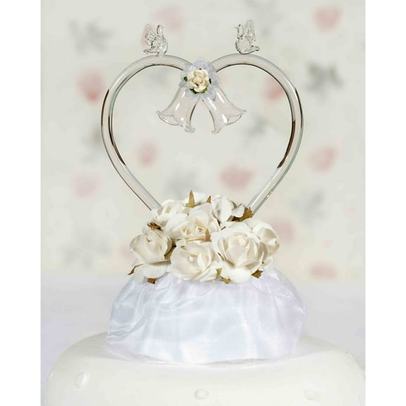 Vintage Paper Rose Wedding Cake Topper