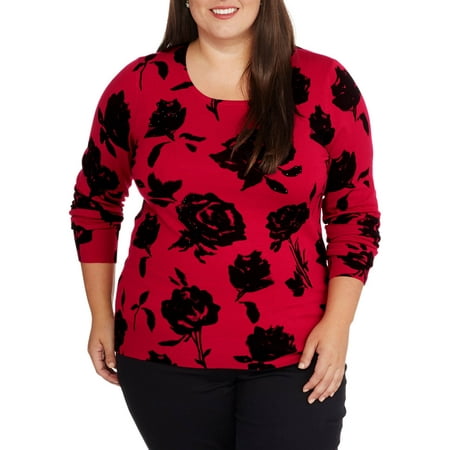 Women's Plus Pullover Sweater - Walmart.com