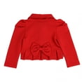 thumbnail image 3 of Toddlers and Girls French Terry Knit Zuri Scalloped Trim Crop-Jacket in Retro Red 3T, 3 of 8