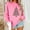 Pink, variant on HOMBOM Womens Sweatshirt Blue Graphic Pullover Long Sleeve Crew Neck Hoodless Tops for Women Solf