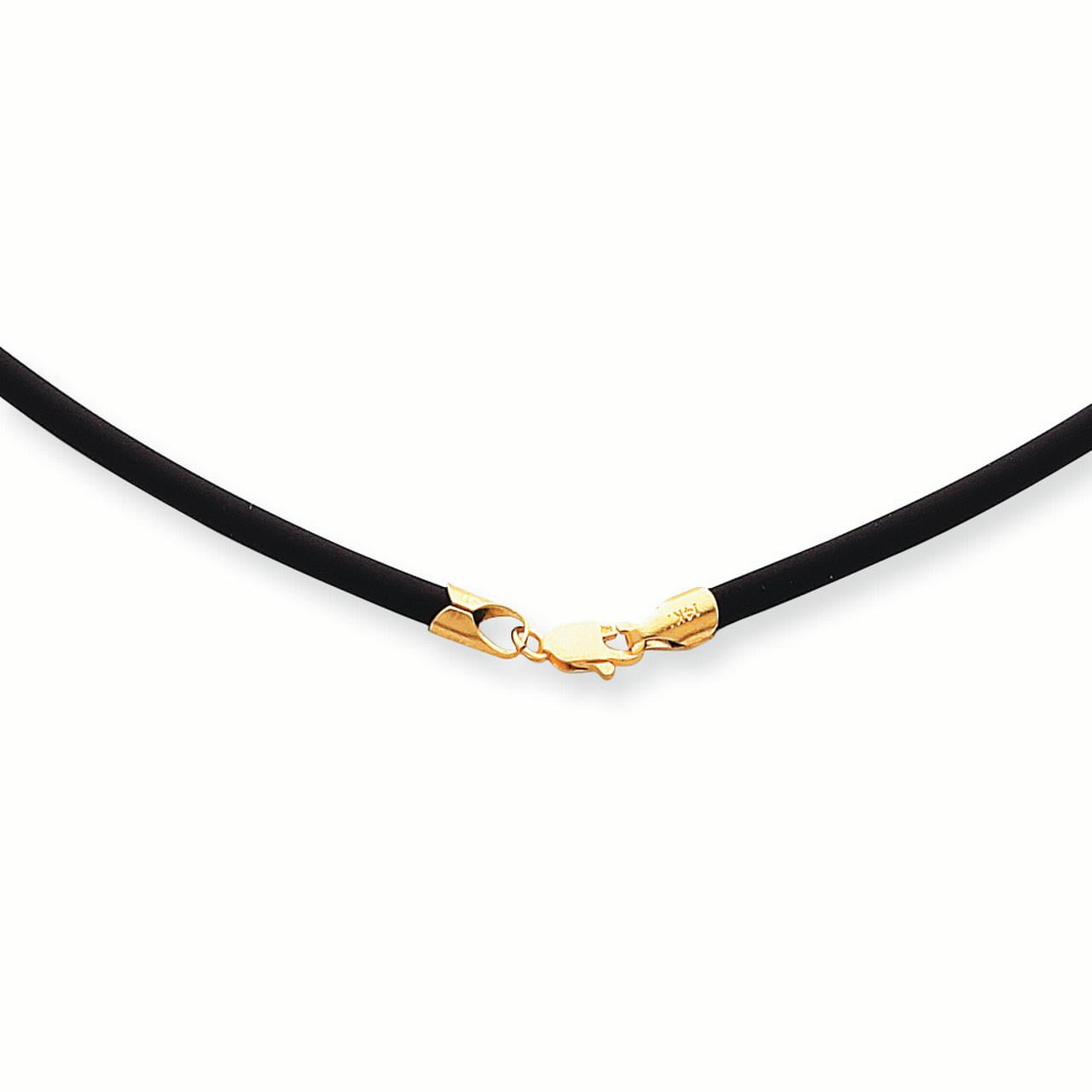 Leather necklace with gold clasp Clearance