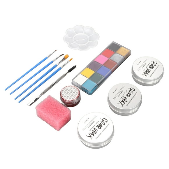 Make Up Kits, 12 Highly Pigmented Colors SFX Makeup Kit Strong Covering Power for Cosplay Party