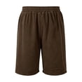 thumbnail image 6 of Mens Corduroy Shorts Casual Elastic Waist Drawstring 2026 Summer Beach Lounge Short Brown 3XL, 6 of 6