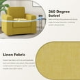 thumbnail image 4 of MOONMISS Swivel Accent Chair, 36'' Wide Mid-Century Modern Armchair for Living Room, Bedroom, Office,Yellow, 4 of 6