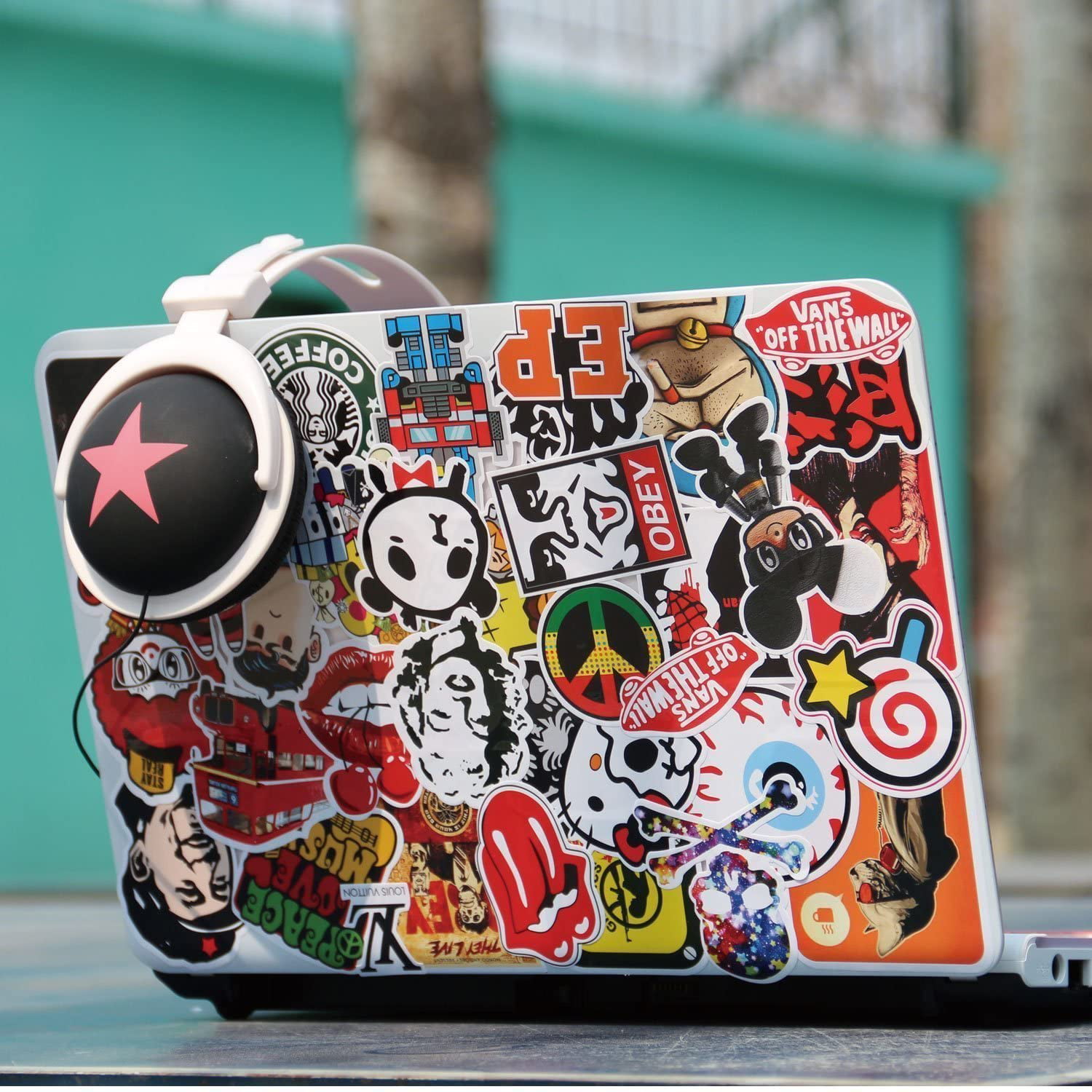 Cool Stickers 100pcs Outdoor Stickers Laptop Waterproof Trendy Sticker for Kids Teens Adults Suitable Notebook Phone Guitar Skateboard Luggage Travel SET-AZ046-100pcs 