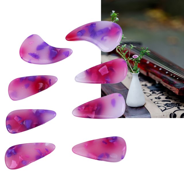 Selections de Dedo de Guzheng, aparencia Suave Guzheng Cubre Las Unas Elastic 8pcs para Reemplazo