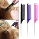 thumbnail image 3 of Peine de cola de rata con pasador metálico para seccionar y peinar el cabello con precisión, dientes finos, color negro., 3 of 5