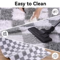 thumbnail image 7 of ZENELESS Checkered Fluffy Rug,Non-Slip Large Area Rug,Super Soft Indoor Fuzzy Carpet for Bedroom Living Room Home Decor,6x9 White and Light Gray, 7 of 7