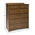 thumbnail image 2 of Intercon Furniture Oak Park 6-Drawer Chest Brown, 2 of 4