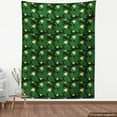 thumbnail image 4 of Ambesonne Lotus Flower Fabric by the Yard Upholstery, Purity, 3 Yards, Emerald Yellow, 4 of 5