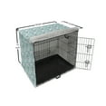 thumbnail image 6 of Easter Bunny Dog Crate Cover, Rabbit Doodle Muffin with Eggs Basket Tea Time Composition, Easy to Use Pet Kennel Cover Small Dogs Puppies Kittens, 7 Sizes, Dark Seafoam and Teal, by Ambesonne, 6 of 6