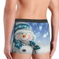thumbnail image 4 of Kdxio Men's Boxer Briefs with Christmas Snowman In The Snow Print - Comfortable and Breathable Underwear for Everyday Wear, 4 of 7
