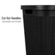 thumbnail image 4 of Cesta para ropa Mind Reader, 60 L, delgada, con tapa de plástico, color negro, 4 of 7
