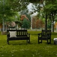 thumbnail image 2 of Wildridge Heritage Garden Bench, Black - Outdoor All-Weather HDPE Furniture, 2 of 4