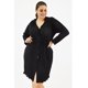 thumbnail image 5 of Vestido de Satín Plisado Roman Fashion Talla Extra 12248 Negro 42, 5 of 7