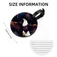 thumbnail image 5 of Starry 2pcs PU Leather Round Bag Tags with Privacy Cover and Name ID Tag - Suitcase Tags for Travel Luggage, Handbags, Backpacks, School Bags, 5 of 6
