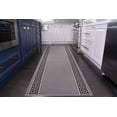 thumbnail image 1 of Custom Size Runner Rug Bordered Grey Color Greek Key Meander Design Roll Rug Runner Choice of Your&nbsp;Length by Feet&nbsp;Slip Resistant Latex Back Cut to Size Runner Rugs Customize in USA Facility, 1 of 9