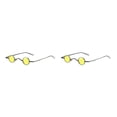 thumbnail image 1 of Jumpingount Gafas de sol punk unisex con marco de metal Amantes de la moda Gafas de sol Gafas Protección Amarillo de moda amarillo 2Conjunto, 1 of 6