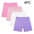 thumbnail image 2 of ZACPNCV 4 Pack Girls Shorts Cotton Cartwheel Shorts for Girls Biker Bermuda Under Kids Clothes Multicolor 11-12 Years, 2 of 9