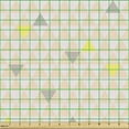 thumbnail image 2 of Abstract Fabric by the Yard Upholstery, Mosaic Inspired Triangles Intertwined Soft Pastel Tones Illustration, Decorative Fabric for DIY and Home Accents, Pastel Yellow and Dust by Ambesonne, 2 of 5