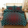 thumbnail image 1 of Red Sense Of Technology Bedding Set Microfiber Duvet Hypoallergenic Duvet Covers Set With Zipper Closure Adultsc 135*200 Cm, 1 of 5