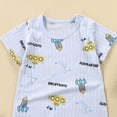 thumbnail image 6 of CAUYDY Baby Bodysuit Short Sleeve Romper 3 6 9 12 18 24 Months Newborn Spring Summer Pajamas Preemie Infant Boys Girls Sleepers Loungewear Sizes 3-6 Months,Light Blue, 6 of 6