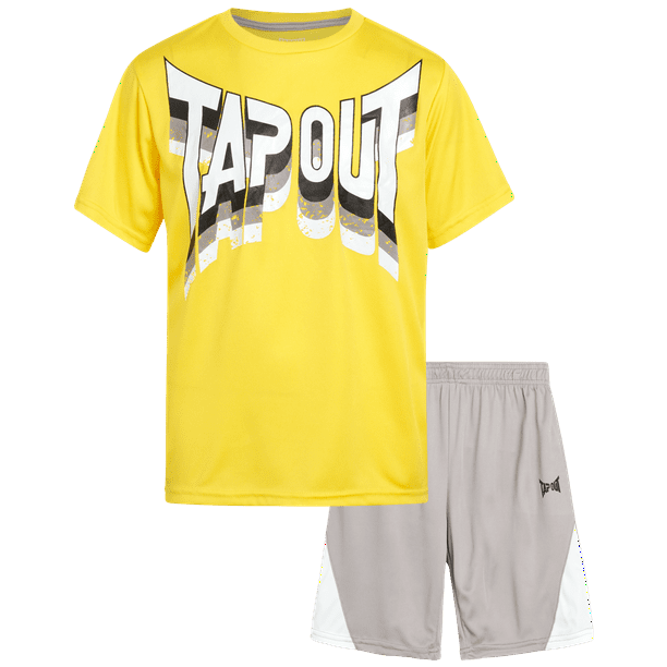 TAPOUT Boys' Active Shorts Set 2 Piece Short Sleeve TShirt and