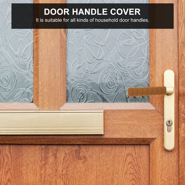 VERDANVERSE 8Ud Protector Para Manija De Puerta En Eva Color Café Antiestático Y Anticolisión Para Hogar