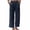 Navy, variant on SOOMLON Ankle Pants for Women Casual Summer Plus Size Button Straight Leg Trousers with Pockets Lightweight Clothes