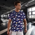 thumbnail image 3 of Wukai Lama in Space Print Men's Short-Sleeved Mesh T-Shirt,Quick-Dry Short Sleeve Workout T-Shirt-XX-Large, 3 of 8