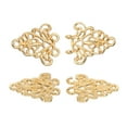 thumbnail image 3 of Cloak Clasp 2 Pairs Sew on Hooks and Eyes Vintage Flower Cape Buckle(Gold), 3 of 6