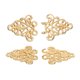thumbnail image 3 of Broche de capa 2 pares de ganchos y ojos cosidos, hebilla de capa vintage con flor (Dorado), 3 of 7