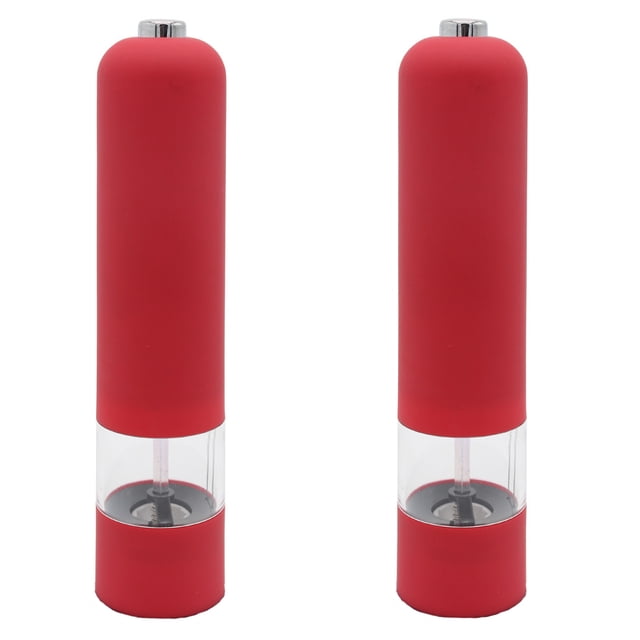 Molinillo de pimienta eléctrico Color Pepper Grinder-2pcs Rojo MFZFUKR CPB-US-YYM482-8